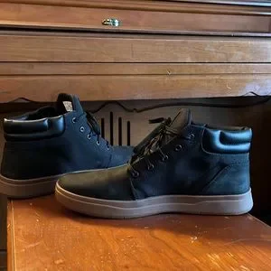 Men’s Timberland Davis square leather/Fabrc Chukka Black Nubuck w Tan Timberland | Shoes | Mens Timberland Davis Square  main image 2